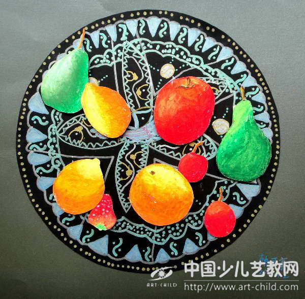 小班美术教案，一盘水果