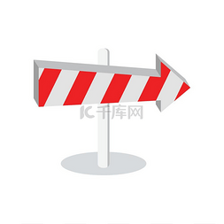 道路箭头图标，指引与安全的象征